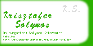 krisztofer solymos business card